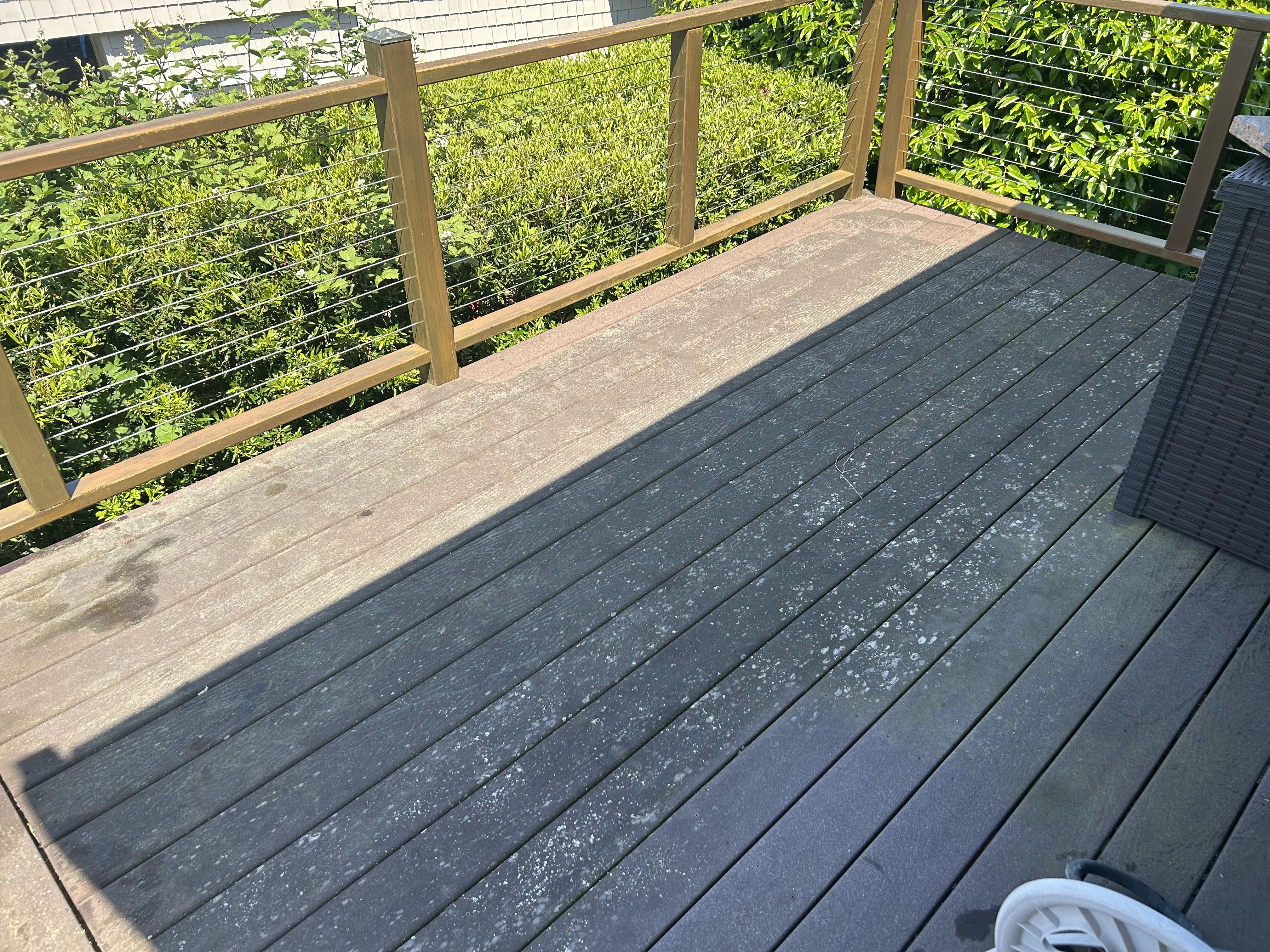 Surface before pressure washing