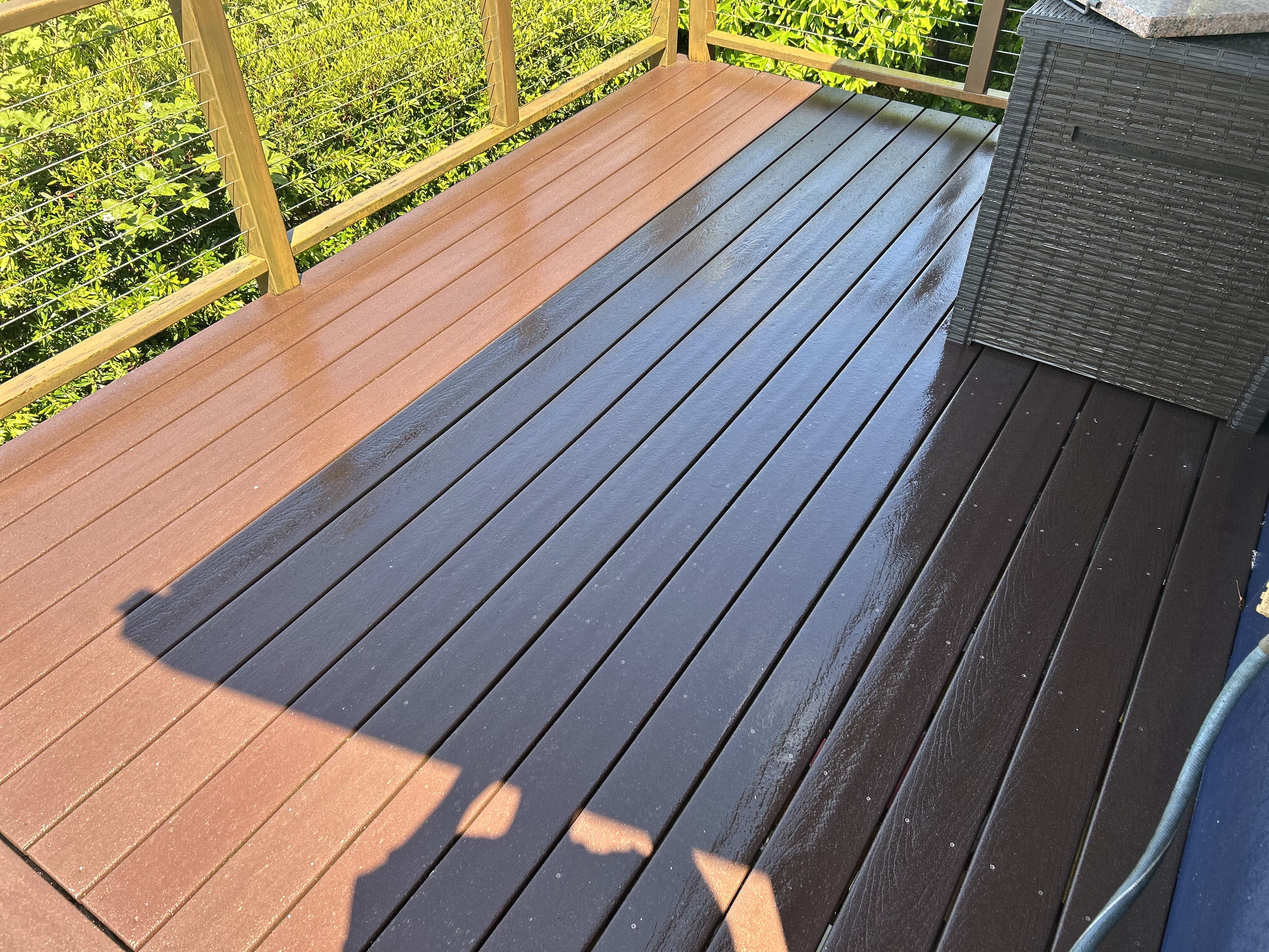 Surface after pressure washing